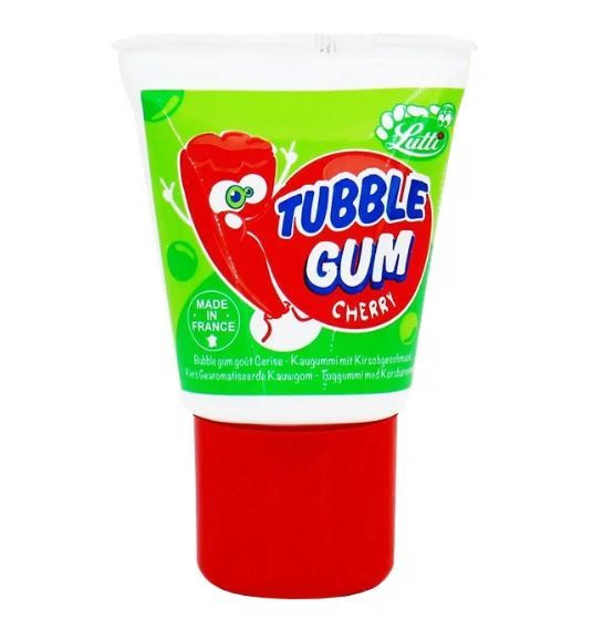 Жевательная резинка Лутти в тюбике Вишня/ Lutti Tubble Gum Cherry, 5 шт * 35 г, Франция  #1