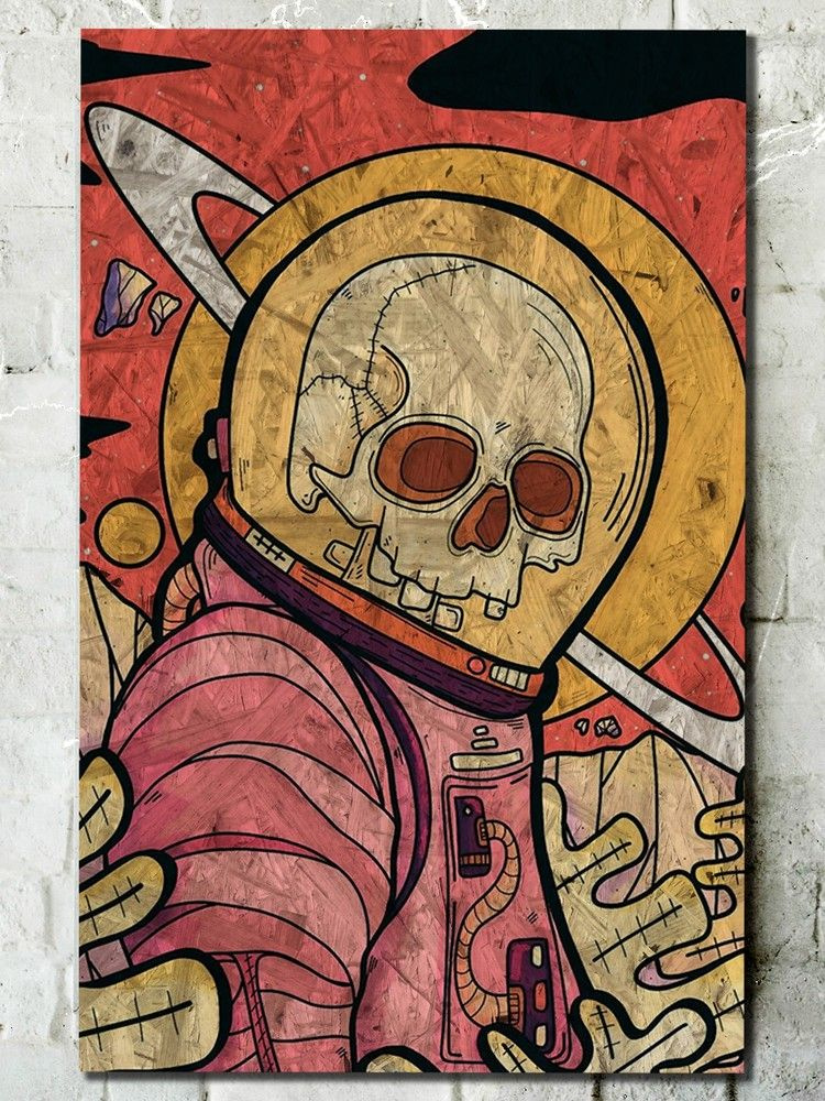 Картина интерьерная на рельефной доске ОСП космос абстракция (скелет ...