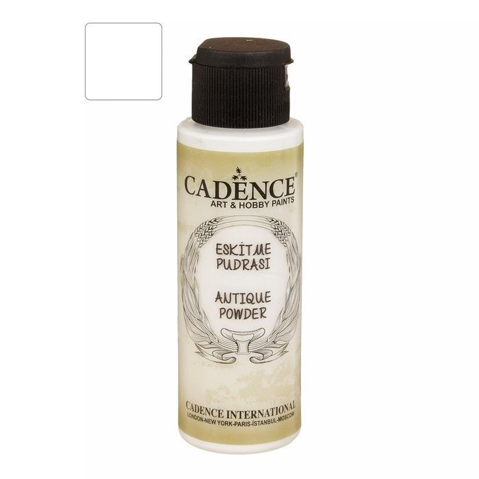 Краска-пудра (патина) для создания эффекта состаривания Cadence Antique Powder, 70 ml White-700  #1