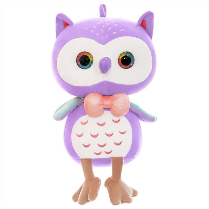 Мягкая игрушка "Сова Совушка" фиолетовая, 35 см #1