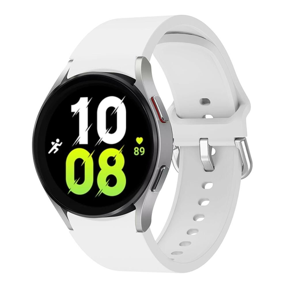 Ремешок для Samsung Galaxy Watch 4 / 5 / 5 pro силиконовый (белый) #1