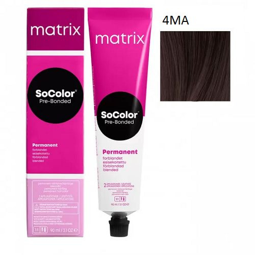 Крем краска MATRIX SoColor Pre-Bonded 4MA, 90 мл #1