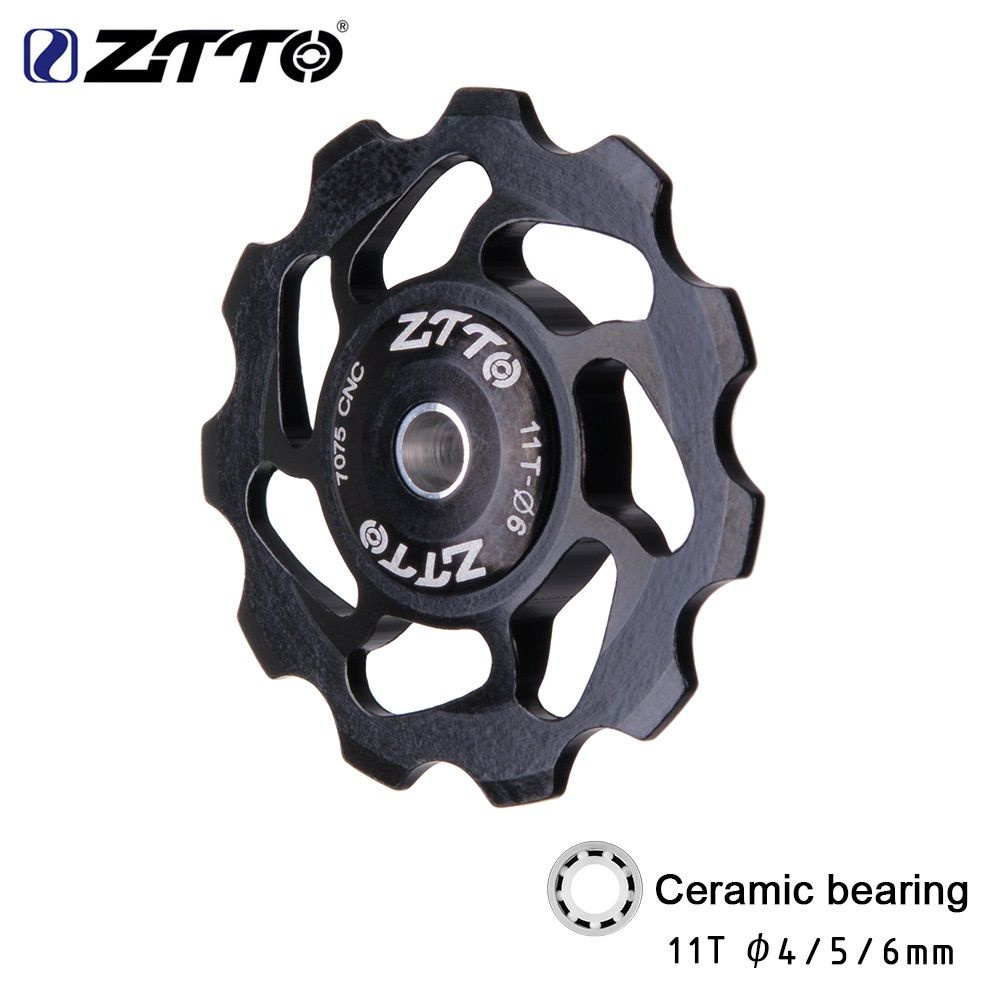 Ролик заднего переключателя ZTTO 11T черный ceramic bearing 1 шт #1