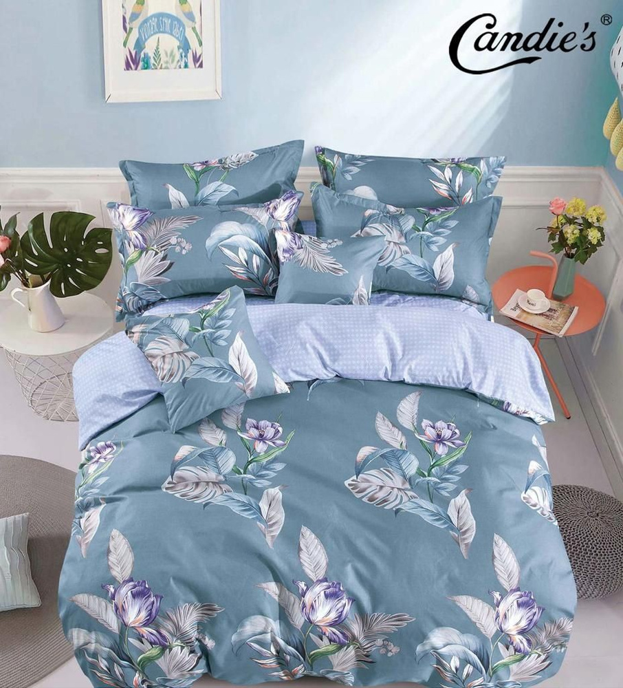 Home Textile Комплект постельного белья, Сатин, Евро, наволочки 50x70, 70x70  #1