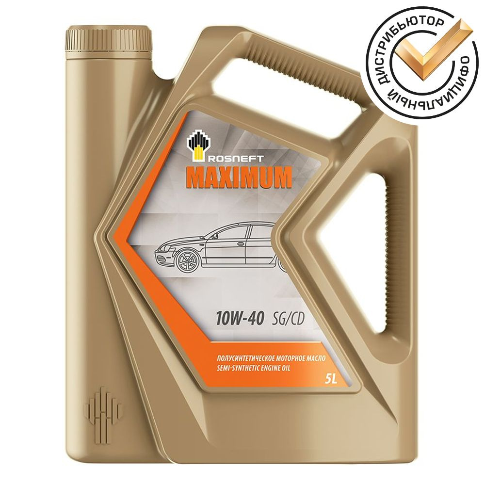 Rosneft MAXIMUM 10W-40 Масло моторное, Полусинтетическое, 5 л #1