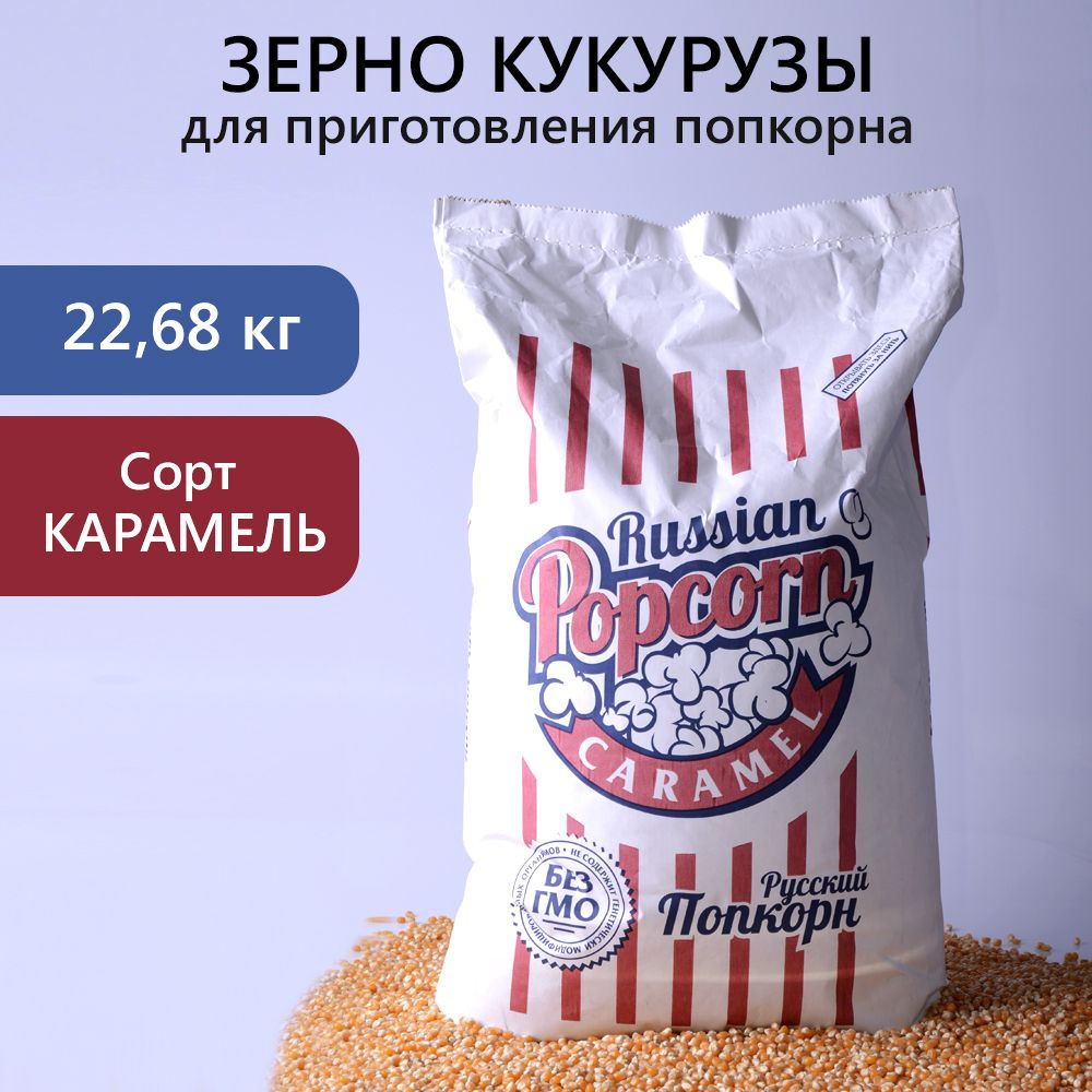 Зерно кукурузы для приготовления попкорна сорт "Карамель" 22,68 кг.  #1