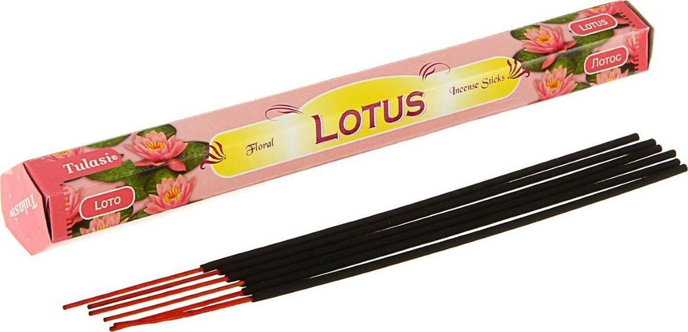 Tulasi LOTUS Floral Incense Sticks, Sarathi (Туласи благовония ЛОТОС, Саратхи), уп. 20 палочек.  #1