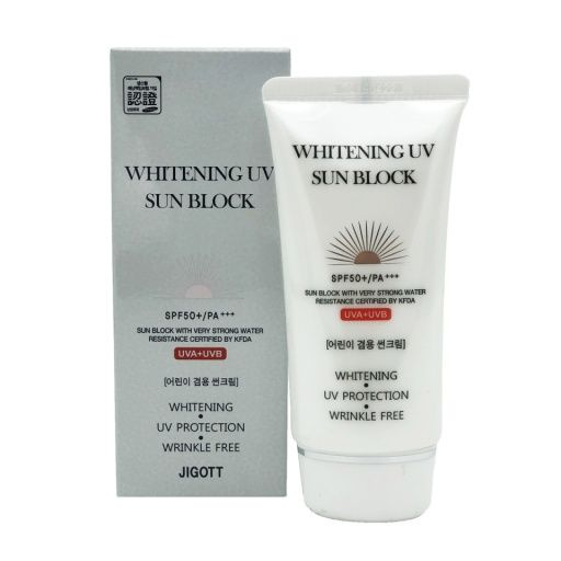JIGOTT Whitening Uv Sun Block Cream SPF50+/PA+++ Солнцезащитный крем 70мл #1