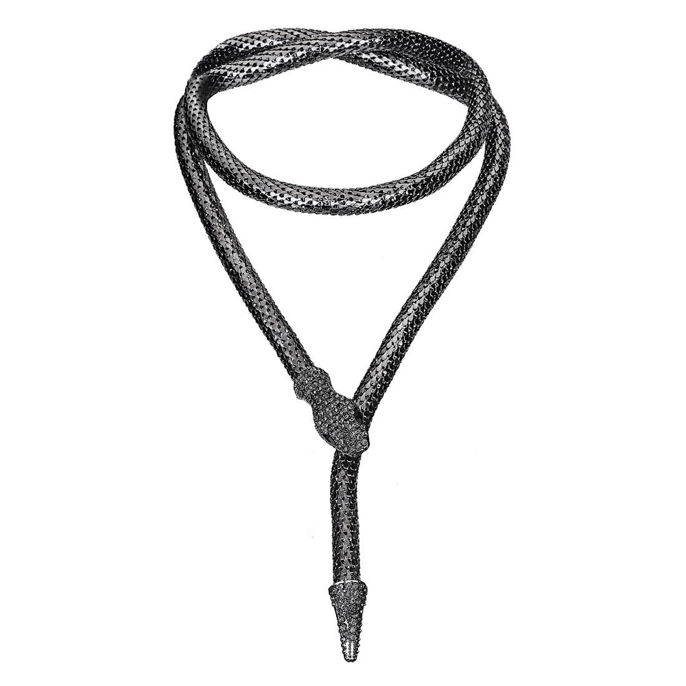 Украшение Змея 2-в-1: колье на шею или декоративный пояс (чёрный цвет)  #1