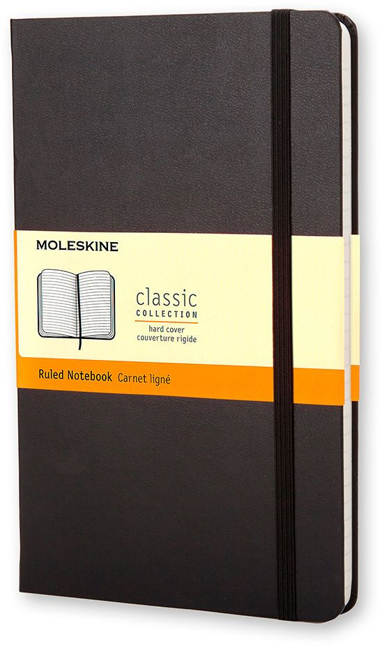 Блокнот в линейку Moleskine CLASSIC MM710 9x14 см 192стр. твердая обложка, черный  #1