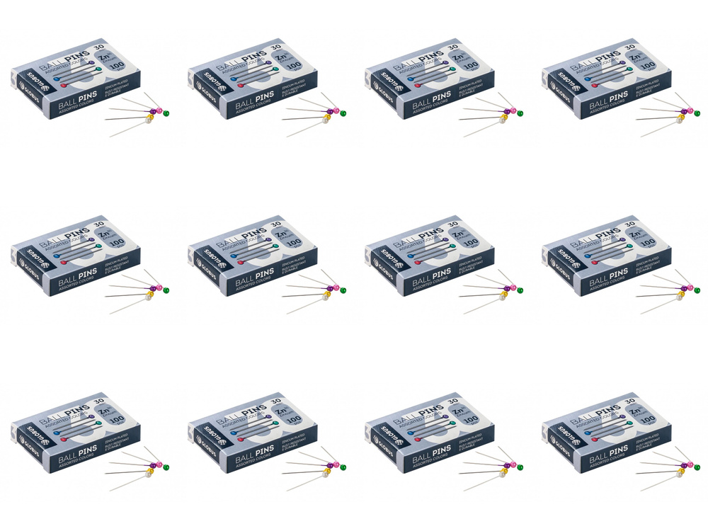 Глобус Булавки для пробковых досок 30 мм 100 шт, 12 уп #1