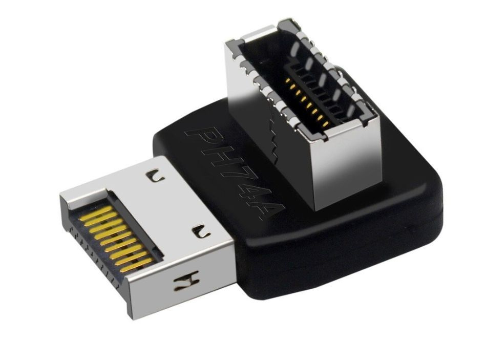 Угловой адаптер USB 3.1 type E с углом 90 градусов тип А #1