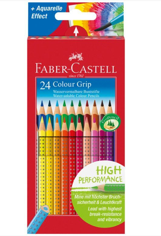 Карандаши Faber-Castell "Grip" цветные, трехгранные, набор из 24 цветов, в картонной упаковке  #1