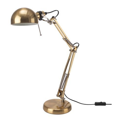 Настольная лампа IKEAFORSA латунь золото #1