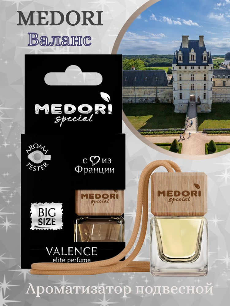 Ароматизатор для автомобиля подвесной Medori парфюм с ароматом "Valence"  #1