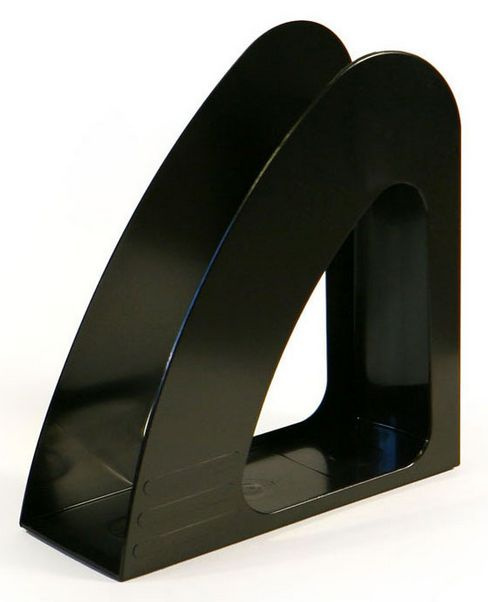 Лоток вертикальный Buro Оптима 1734704 размер 240x240x90 мм, цвет черный, материал пластик, упаковка #1