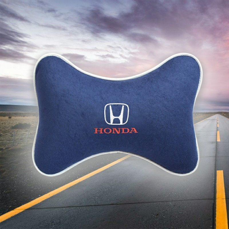 Подушка на подголовник автомобиля синяя для Honda #1