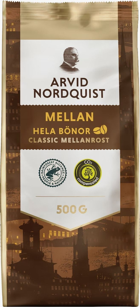 Кофе в зернах Arvid Nordquist Classic Mellan, 500 г (10.2024) (Из Финляндии) #1