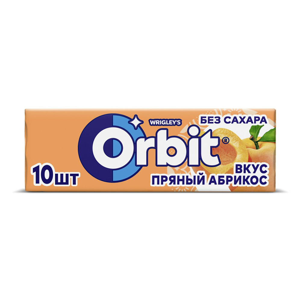 Жевательная резинка Orbit Сочный абрикос 10 шт 13,6 г, комплект: 16 шт.  #1