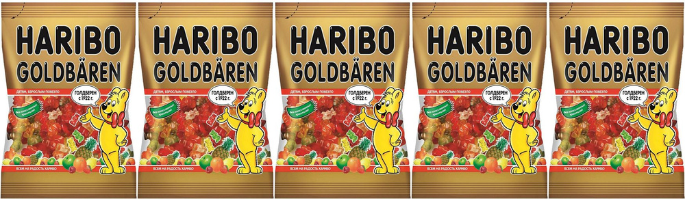 Мармелад Haribo Золотые Мишки жевательный, комплект: 5 упаковок по 175 г  #1