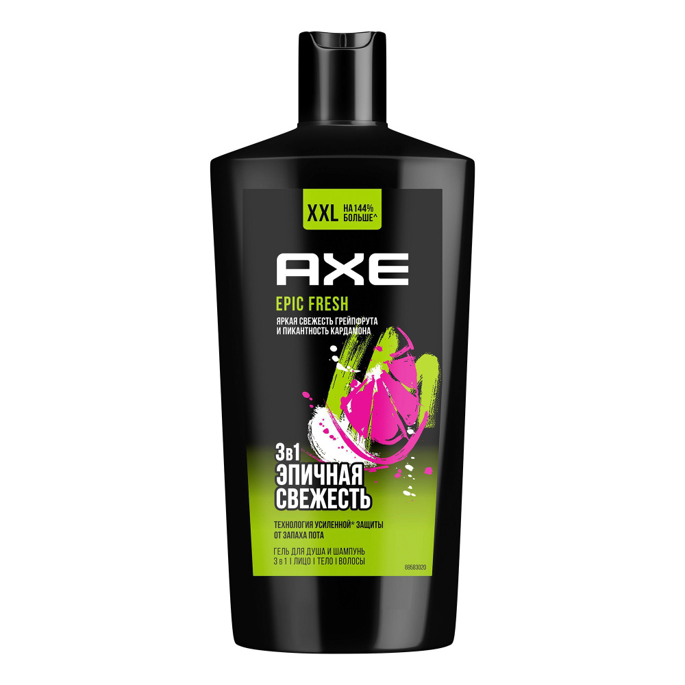 Гель-шампунь для душа Axe Epic Fresh 3 в 1 с пребиотиками и увлажняющими ингредиентами 610 мл  #1