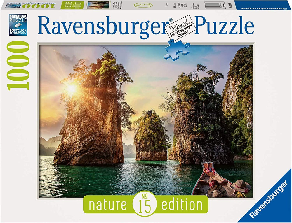 Пазл Ravensburger 1000 деталей, элементов: Скалы Чоу Лан Таиланд  #1