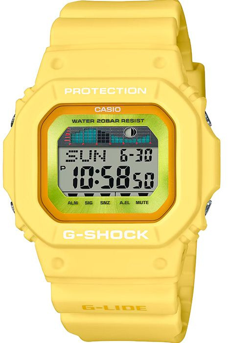 Противоударные кварцевые наручные часы Casio GLX-5600RT-9 коллекции G-Shock с графиком приливов и фазой #1