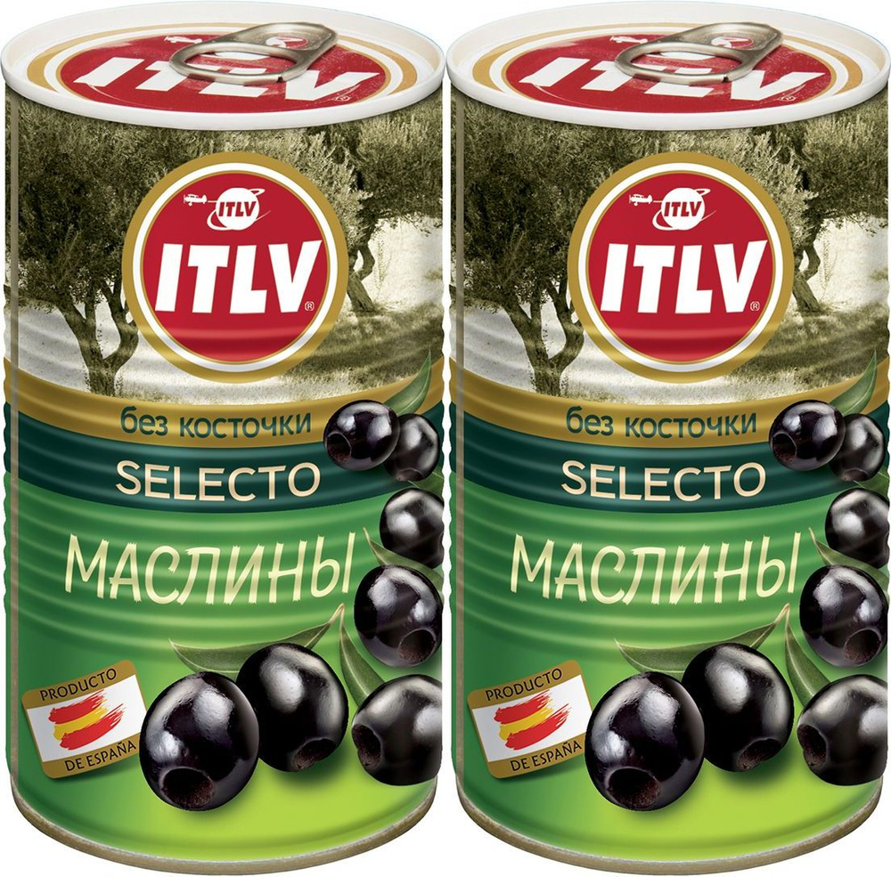 Маслины ITLV без косточки Selecto 370 мл, комплект: 2 упаковки по 370 г  #1