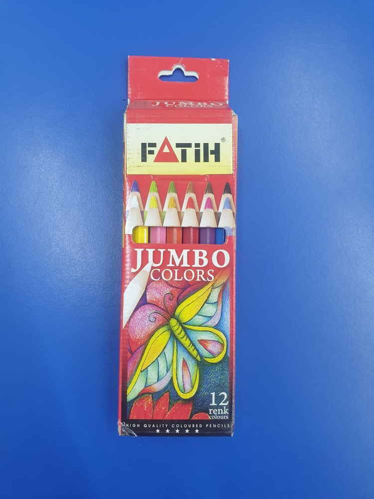 Набор цветных карандашей JUMBO COLORS 12 цветов #1