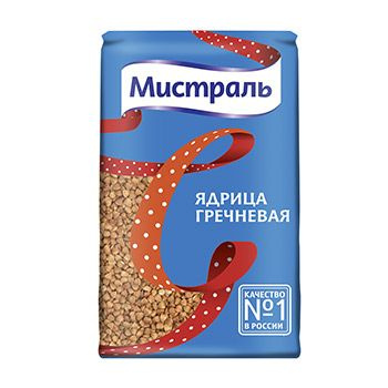 Крупа гречневая ядрица, Мистраль , 900 г, Россия 1шт #1