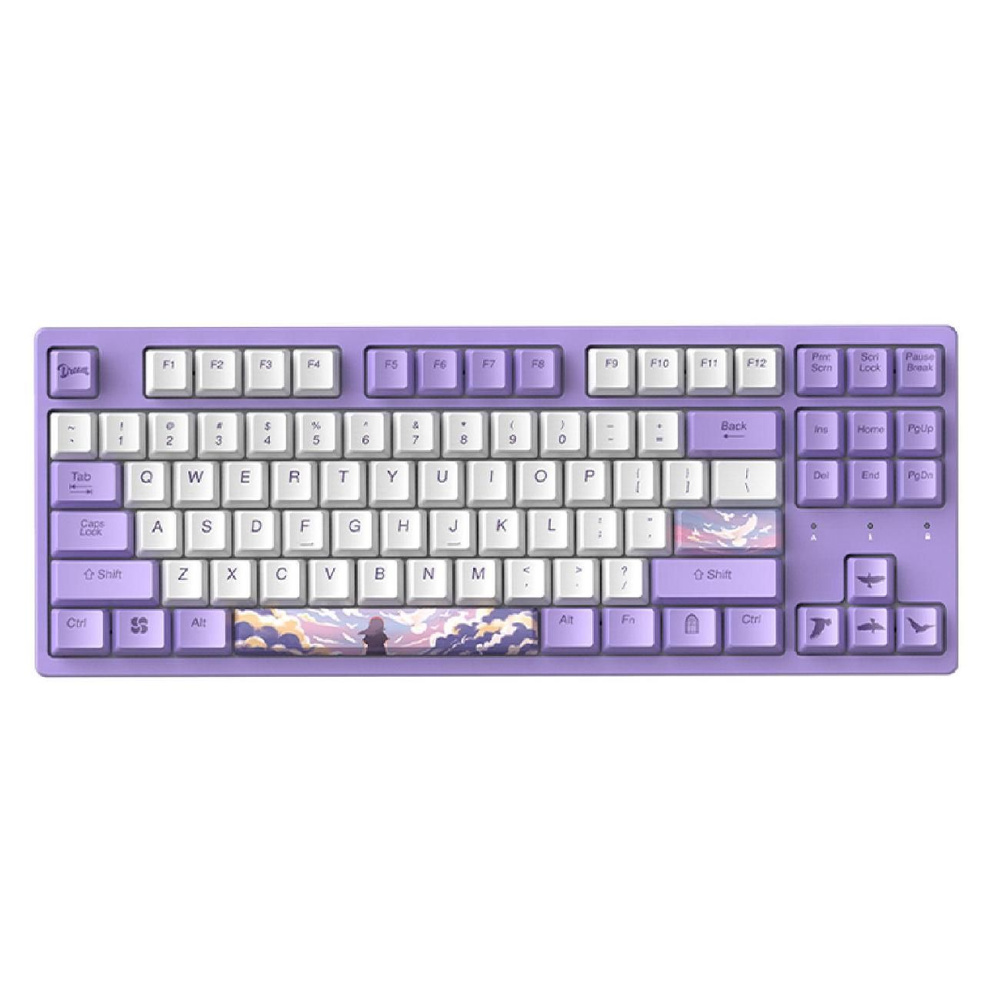 DAREU Игровая клавиатура проводная A87L Dream, фиолетовый #1