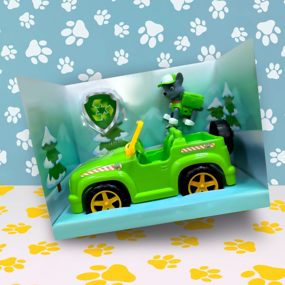 Рокки с рюкзаком на БОЛЬШОЙ МАШИНЕ, Щенячий Патруль /Щенки спасатели ...