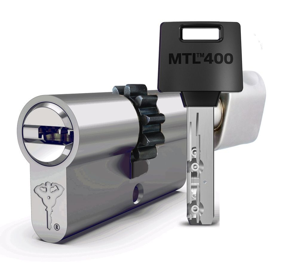 Цилиндр дверной Mul-T-Lock MTL400(76мм 33Верт.*43)ключ-вертушка , никель, звёздочка  #1