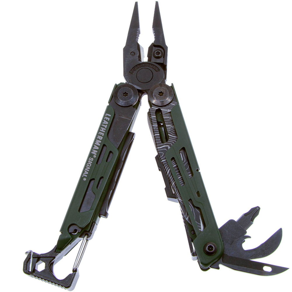 Мультиинструмент LEATHERMAN SIGNAL BLACK GREEN TOPO #1