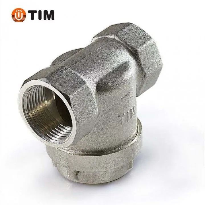 Фильтр прямой латунь никель 1/2" TIM JT-1010 #1