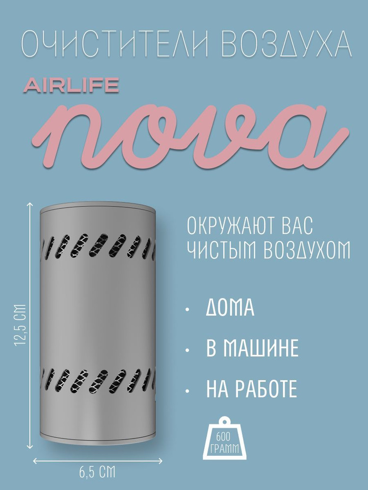 Очиститель воздуха Airlife NOVA / защита от бактерий, вирусов (серый)  #1