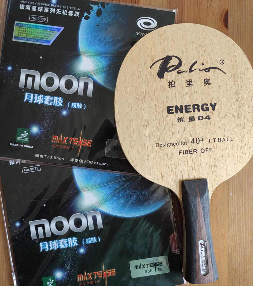 Ракетка для настольного тенниса РУЧНАЯ СБОРКА! Palio energy 04 + Yinhe moon + Yinhe moon / Универсальная #1