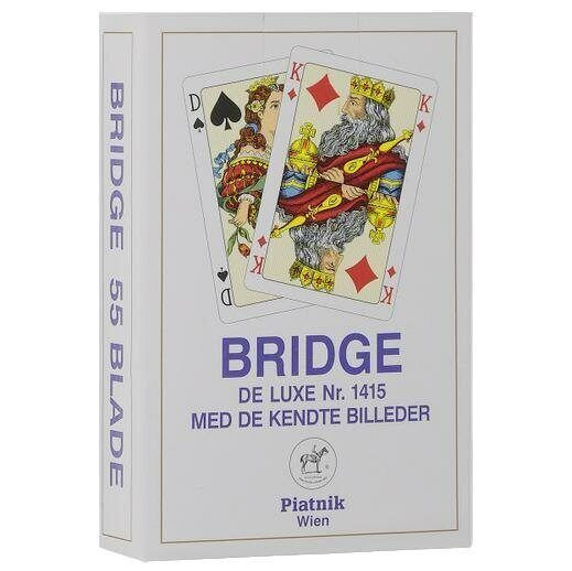 Игральные карты "Золотая звезда", bridge de luxe,1415, синяя рубашка, 55  #1