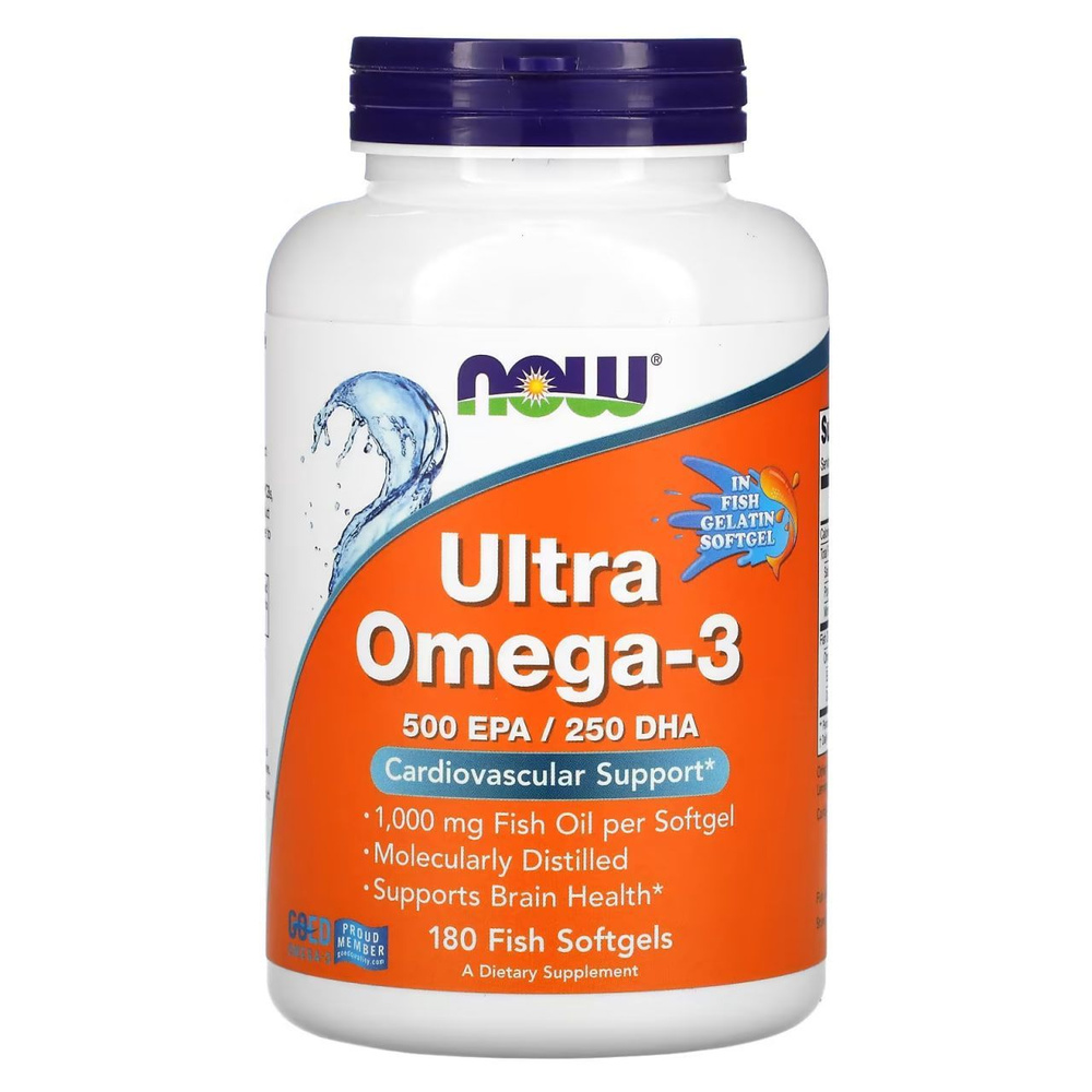 Now Foods Ultra Omega-3 180 капсул из рыбьего желатина #1