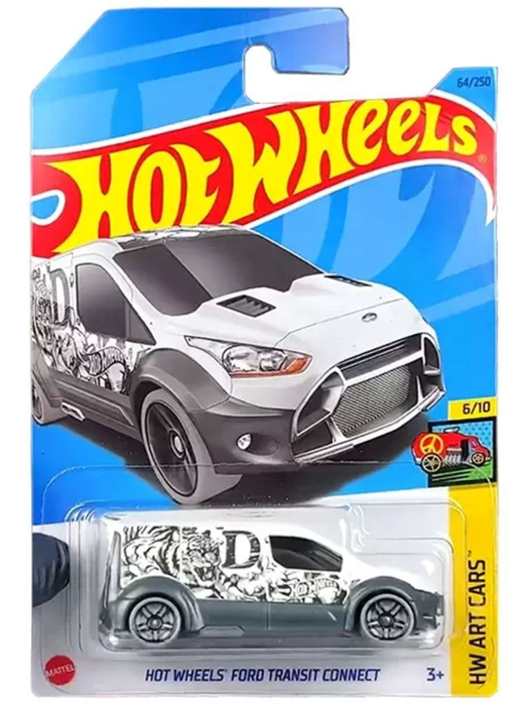 HKH50 Машинка металлическая игрушка Hot Wheels коллекционная модель HOT WHEELS FORD TRANSIT CONNECT белый #1