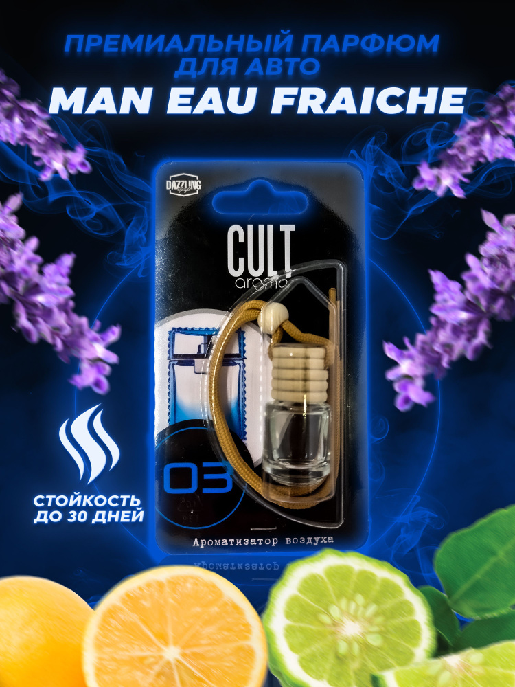 DAZZLING LIFESTYLE Ароматизатор автомобильный, MAN EAU FRAICHE, 3.5 мл #1