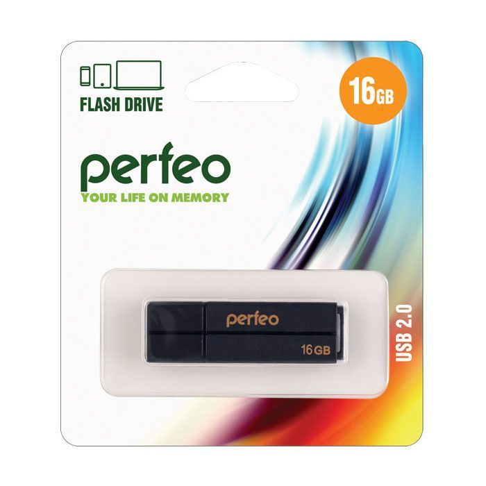 Perfeo USB-флеш-накопитель C01G2 16 ГБ, черный #1