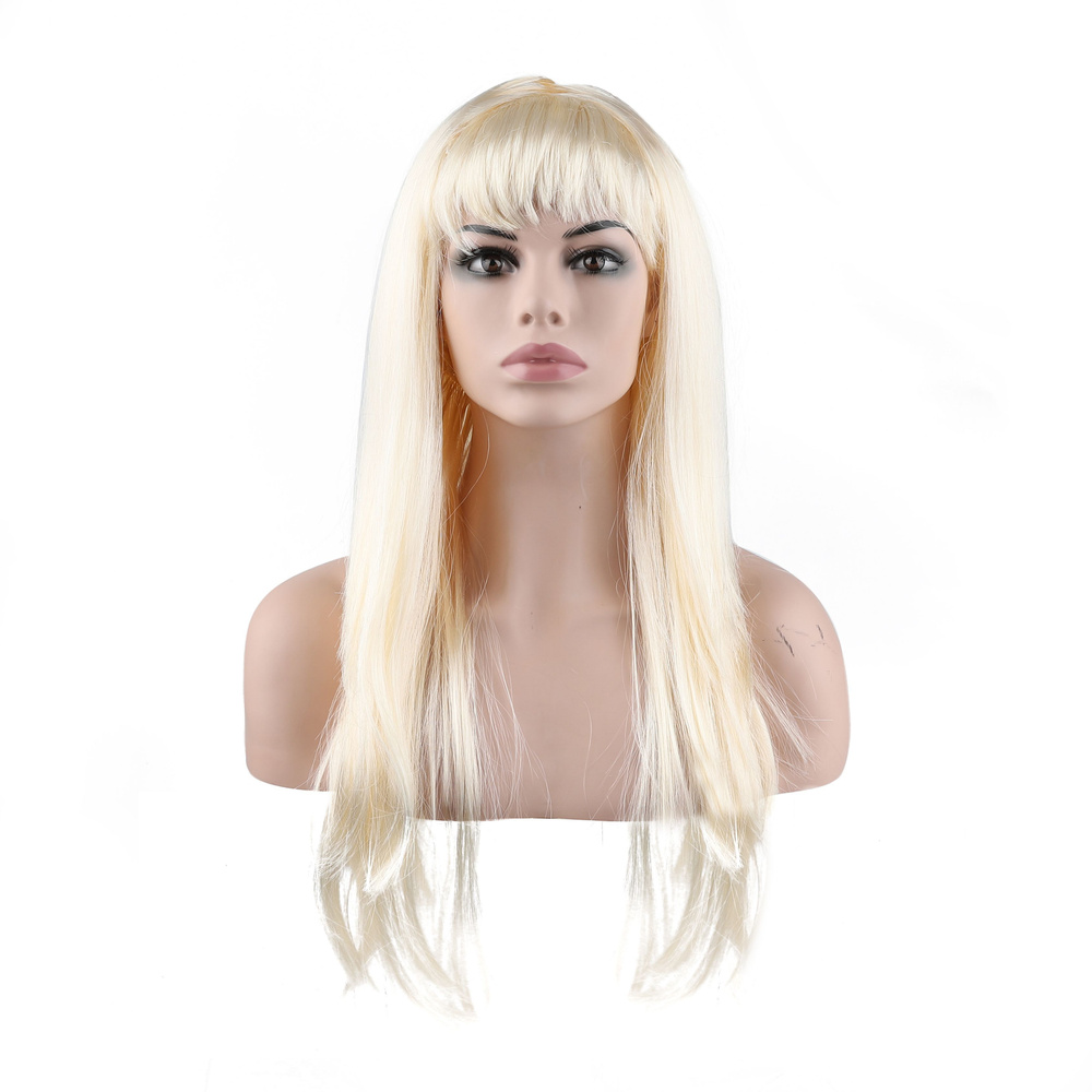 Карнавальный парик, длинные прямые волосы, цвет блонд, 120 г  #1