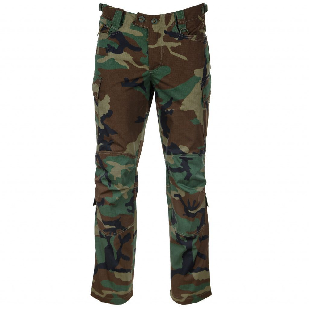 Тактические боевые брюки (штаны) в военном американском камуфляже вудланд (woodland). Ткань Рип Стоп #1
