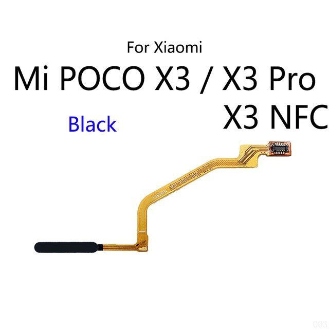 Шлейф Xiaomi Poco X3 NFC / X3 Pro сканер отпечатка пальцев серый / Кнопка включения серая для Xiaomi #1