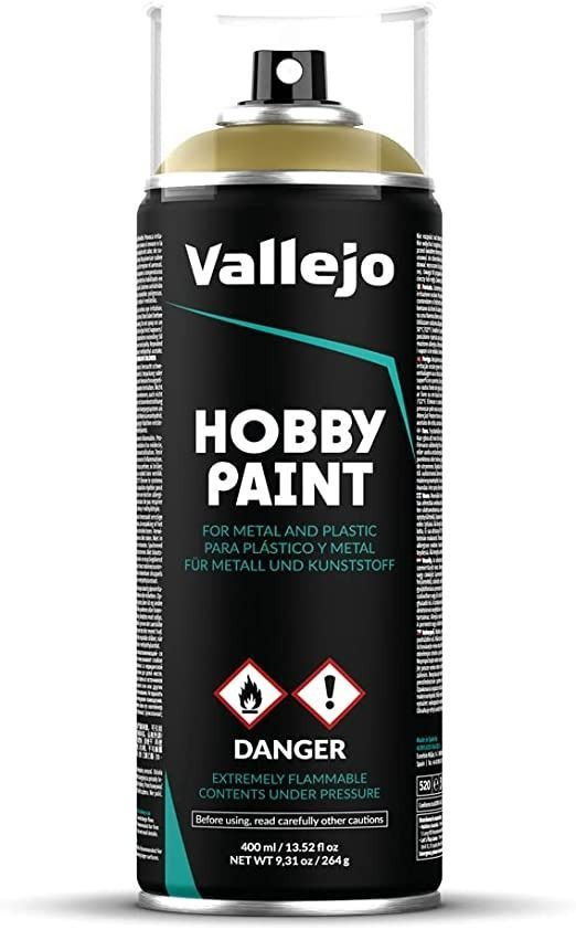 Аэрозольная грунтовка Vallejo серии Aerosol - Panzer Yellow 28001 (400 мл)  #1