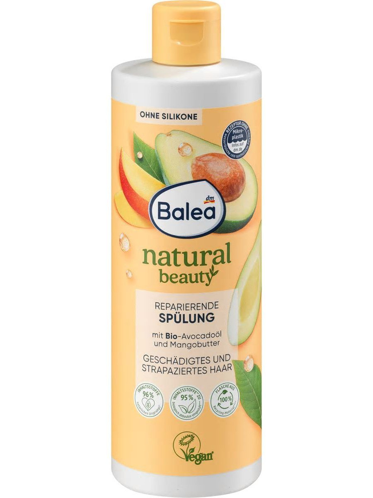 Balea Кондиционер для волос Natural Beauty Bio, с органическим маслом авокадо и маслом манго, 350 мл. #1