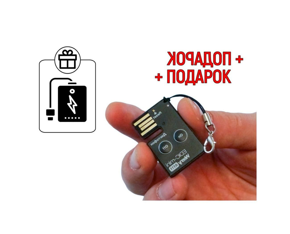 Диктофон для записи разговоров Edic-mini A.111 Wenny (VAS) + ПОДАРОК (повербанк 10000 mAh)  #1