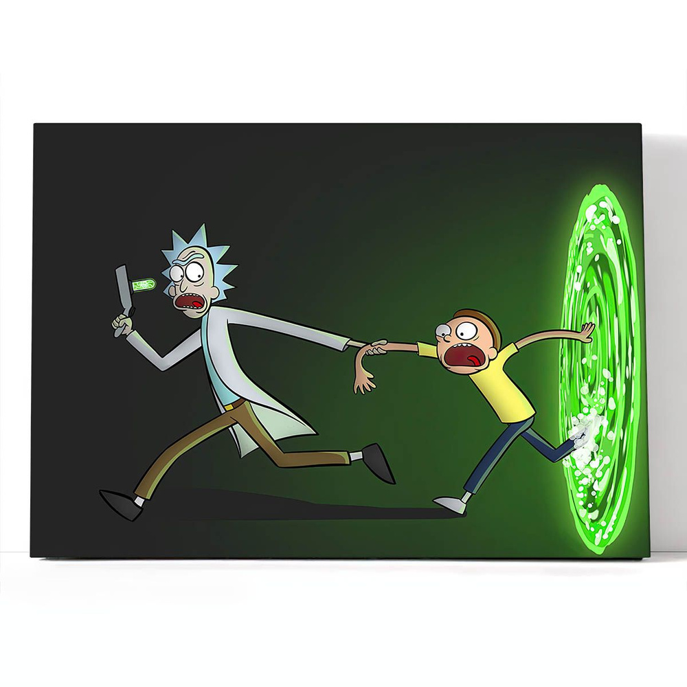 Арт-сити Картина "Интерьерная картина на холсте/Рик и Морти, Rick and Morty (5)", 40 х 30 см  #1