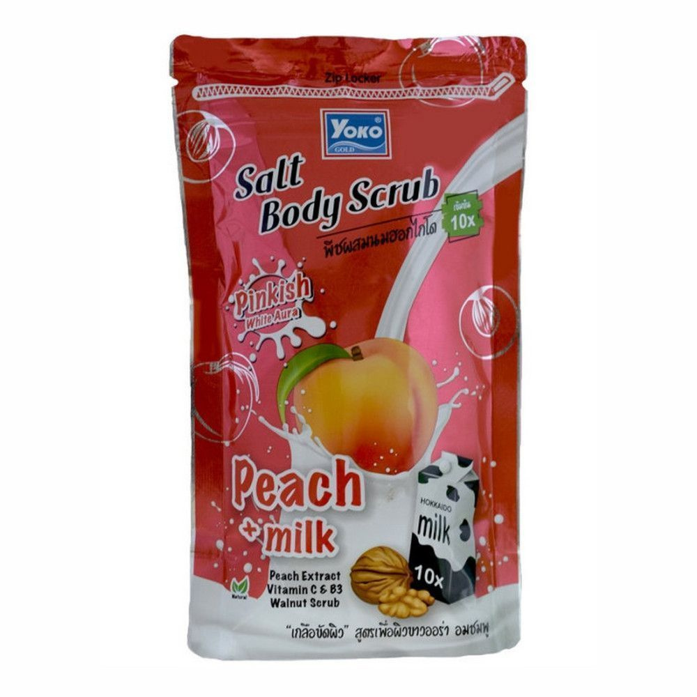 Siam Yoko Солевой скраб для тела c экстрактом персика и молочными протеинами / Salt Body Scrub Peach #1